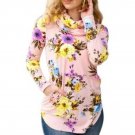 Red Lolly Cowl Neck Flowered Top MEDIUM (9998)