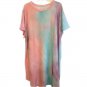Multicolor Tie-dye Short Sleeve Plus Size Dress 4X (2001)
