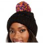 INC Chenille Striped Multi-Pom Beanie (444)