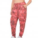 Zenana French Terry Tie Dye Drawstring Jogger 2X (818BPK) Zenana French Terry Tie Dye Drawstring Jogger 2X (818BPK)