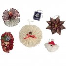 Christmas Handmade Ornament Set of 6 Christmas Handmade Ornament Set of 6