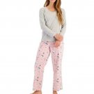 Charter Club V-Neck T-Shirt & Flannel Pants Pajama Set Cats X LARGE (6767)