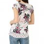 DR2 by Daniel Rainn Short Sleeve Top Blouse with Tassels MEDIUM (3666)