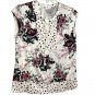 DR2 by Daniel Rainn Short Sleeve Top Blouse with Tassels MEDIUM (3666)