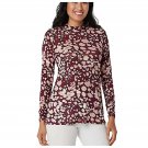 LOGO Layers by Lori Goldstein Printed Sheer Mesh Mock Neck Top XXS (404)