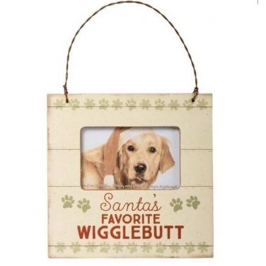 "Santa's Favorite Wigglebutt" Dog Mini Frame