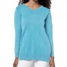 LOGO by Lori Goldstein Sun Faded Cotton V Neck Sweater SMALL (303) LOGO by Lori Goldstein Sun Faded Cotton V Neck Sweater SMALL (303)