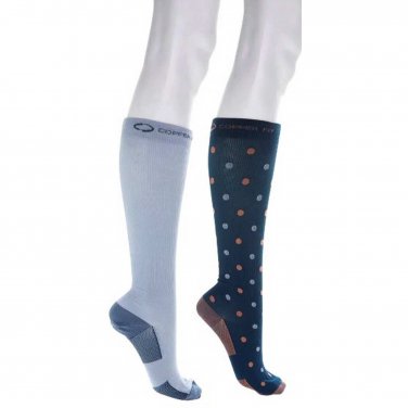 Copper Fit Knee High Compression Socks 2 pack Unisex L/XL