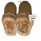 GoldToe Memory Foam Faux Fur Trimmed Slippers Women's Size MEDIUM 8