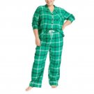 Holiday Flannel Green Plaid Pajama Top & Pants Set Wondershop 1X (4141)