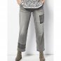 LOGO by Lori Goldstein Tall Knit Denim Shadow Patch Jeans 8 TALL (303)