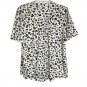 Kim Rogers Short Flutter Sleeve Henley Top MEDIUM (2121)