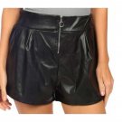 Jolie & Joy Front Zip Faux Leather Solid Shorts SMALL (2323) Jolie & Joy Front Zip Faux Leather Solid Shorts SMALL (2323)