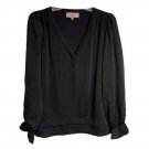 Laurie Felt Cloud 9 Split-Neck Blouse SMALL (2323)