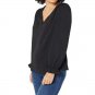 Laurie Felt Cloud 9 Split-Neck Blouse SMALL (2323)