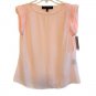 Hal Rubenstein Short Sleeve Rolled Hem Top SMALL (404)