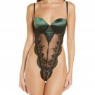Oh La La Cheri Paulette Lace Trim Satin Thong Bodysuit MEDIUM (3666) Oh La La Cheri Paulette Lace Trim Satin Thong Bodysuit MEDIUM (3666)