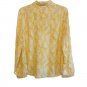 Denim & Co. Long Sleeve Half Placket Printed Blouse SMALL (1001)