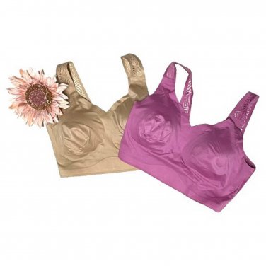 Rhonda Shear Brushed Lace Back Bra with Removable Pads 2 Pads SMALL