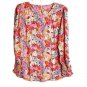 Multicolor Puff Sleeve Floral Blouse  2XL (4040)