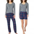 Eddie Bauer Ladies' 3-Piece Waffle Fleece Pajamas Set (4141) Eddie Bauer Ladies' 3-Piece Waffle Fleece Pajamas Set (4141)