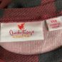 Quacker Factory Fall Embellished Buffalo Plaid Soft Knit Tunic XX SMALL (555)