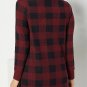 Quacker Factory Fall Embellished Buffalo Plaid Soft Knit Tunic XX SMALL (555)