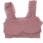 Rhonda Shear 2pk Forever Stretch Ahh Ribbed Knit Bra w/Lace Trim LARGE