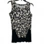 LOGO Layers by Lori Goldstein Print & Solid Tank Top X SMALL (3666)