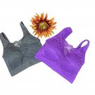 Rhonda Shear Ahh Bra w/Lace Overlay Set of 2 MEDIUM Rhonda Shear Ahh Bra w/Lace Overlay Set of 2 MEDIUM