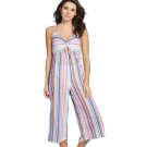 Xhilaration Cropped Multi Color Jumpsuit SMALL (310)