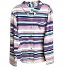 Denim & Co. Printed Heavenly Jersey Button Front Top 1X (4446)