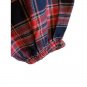 Candace Cameron Bure Button Front Plaid Shirt w/ Ruffle Detail MEDIUM (303)