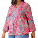 Paisley Floral Print V Neck Top 2X (4040) Paisley Floral Print V Neck Top 2X (4040)