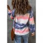 Multicolor Tie-dye Relaxed Knit Long Sleeve Top 2XL