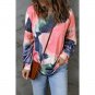 Multicolor Tie-dye Relaxed Knit Long Sleeve Top 2XL