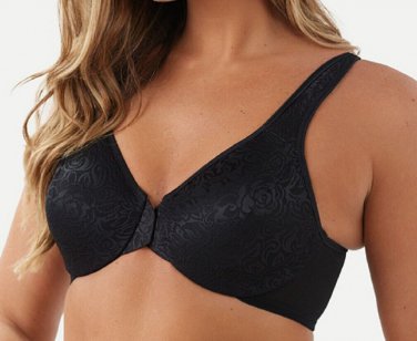 Breezies Wild Rose Seamless Front Close Bra 34 B