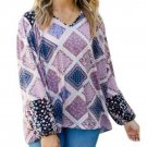 Haptics Boho V Neck Top SMALL (606)