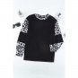 Leopard Color Block Mock Neck Top X LARGE (4446)