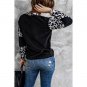 Leopard Color Block Mock Neck Top X LARGE (4446)