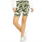 HUE Essentials Womens High-Rise Bike Shorts Cotton Camo X SMALL (4040)