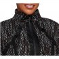 SA by Seth Aaron Zip Front Coat with Faux Leather Trim SIZE 14
