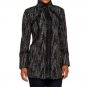 SA by Seth Aaron Zip Front Coat with Faux Leather Trim SIZE 14