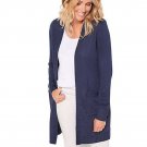 Belle by Kim Gravel Brushed Knit Duster Cardigan with Rib Trim X SMALL (2444)