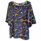 Attitudes Renee Como Jersey Raglan Sleeve Tunic SMALL (616)