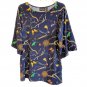 Attitudes Renee Como Jersey Raglan Sleeve Tunic SMALL (616)