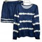 Tie-dyed Stripes Long Sleeve Shorts Lounge Set X LARGE (3036)