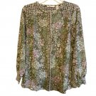 Isaac Mizrahi Live! Mixed Print Stretch Crepe Blouse Size 4 (616)