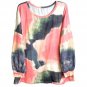 Multicolor Tie-dye Relaxed Knit Long Sleeve Top X LARGE