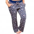 Leopard Print Solid Waistband Plus Size Lounge Pants 3X (9191) Leopard Print Solid Waistband Plus Size Lounge Pants 3X (9191)